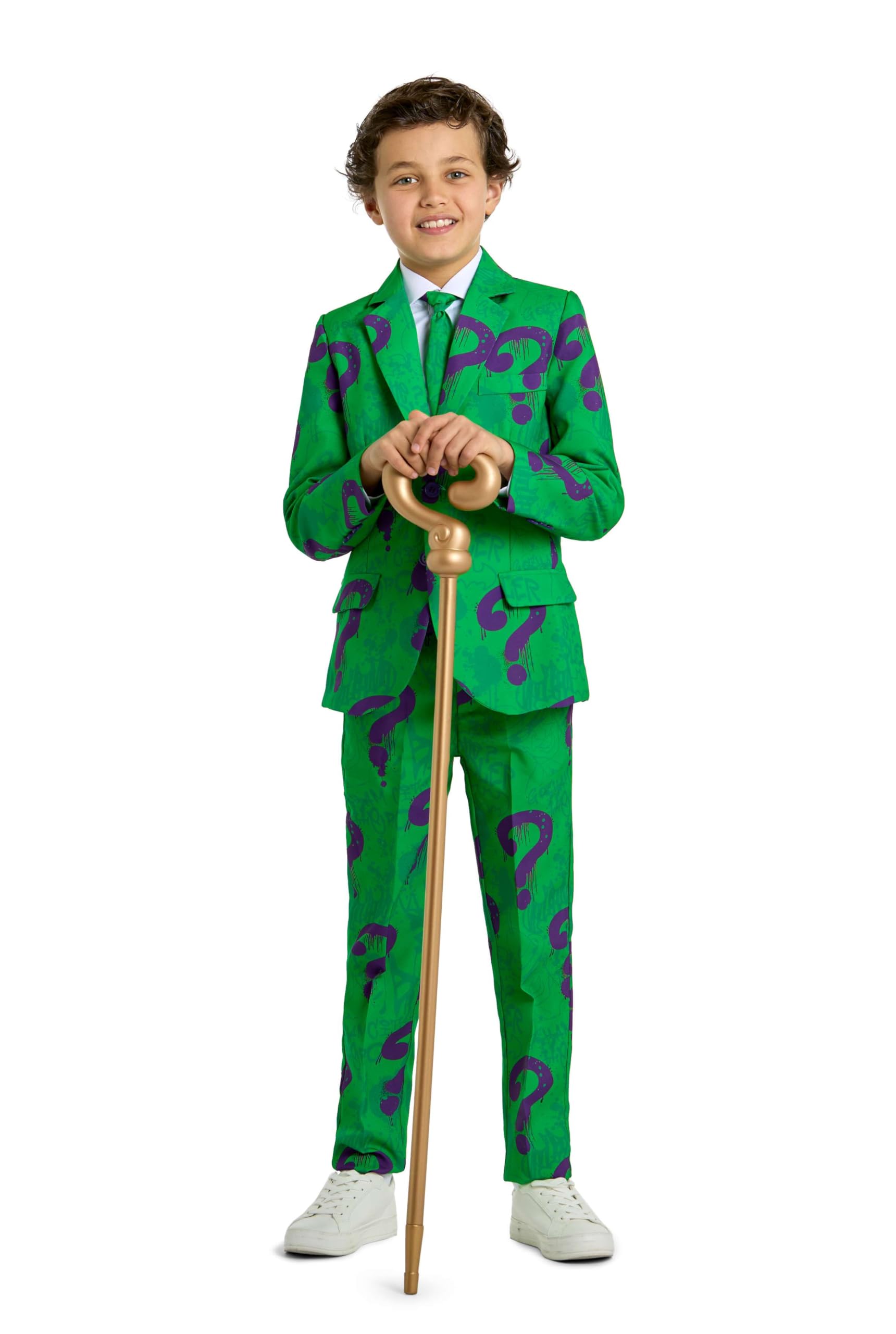 OffstreamKids The Joker Outfit - Halloween, Batman Villains Outfit for Boys - Including Blazer, Pants and Tie - Purple