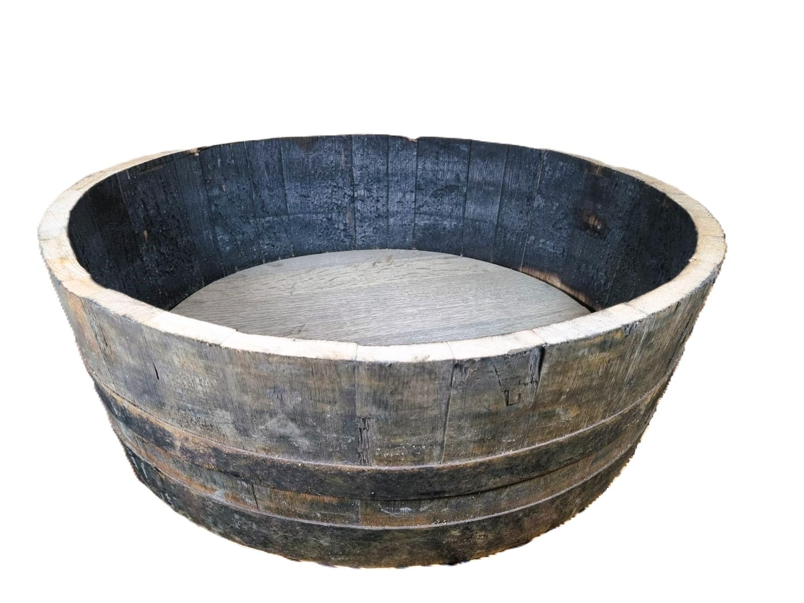 Oak Whisky Barrel Half Planter/Tub/Pot - Quarter Cut size small