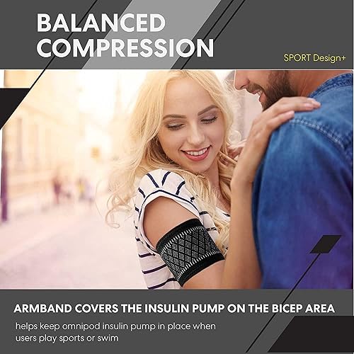 Miniatura 4 de Correa de brazo para diabetes para sistemas de monitoreo de cápsulas de insulina, Omnipod Dexcom Freestyle Libre, protege la cápsula de insulina