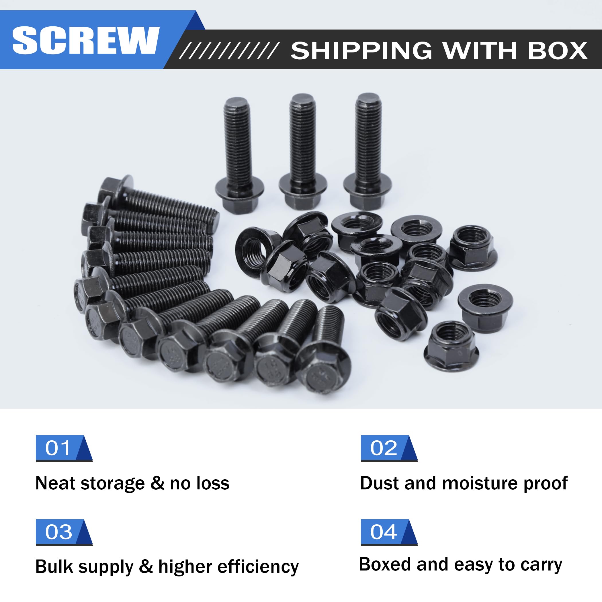 M10-1.25 * 35-14 pernos de cabeza hexagonal con brida (tipo de autobloqueo) tuercas, tornillos tuercas para motocicleta rosca gruesa, bomba, coche de reparación, proyecto de bricolaje