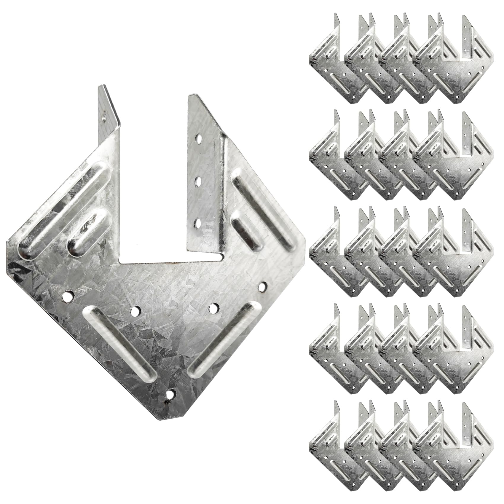 LAJIAOZ 18-Gauge Hurricane Tie Hot Dip Galvanized Joist Hangers Heavy Duty Hot Dip Galvanized Joist Hangers for Roofing Trusses Wood Timber