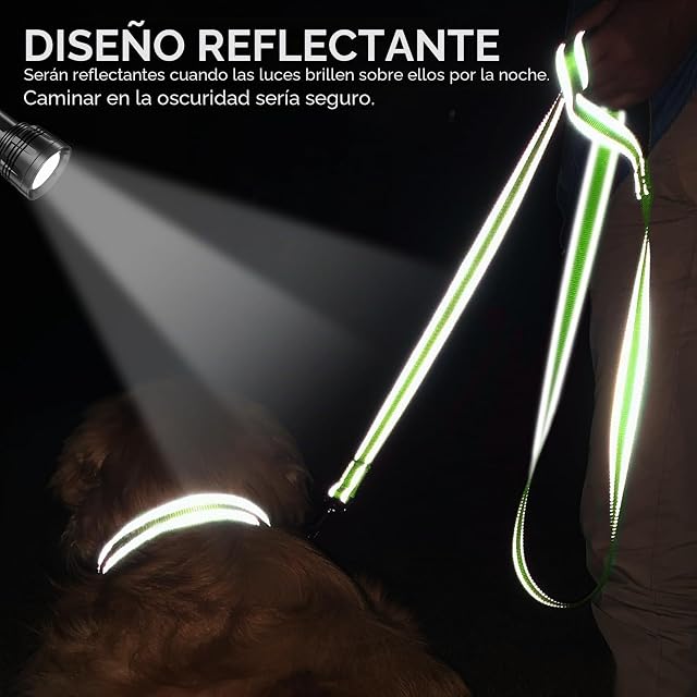 Foto 4 de 6 de Joytale Correa para Perro Reflectante de Doble Cara, Correa para Perros con Mango Acolchado