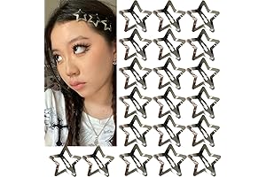 20 PCS Star Shaped Hair Accessories: Chic Y2K Style Snap Clips for Girls & Women