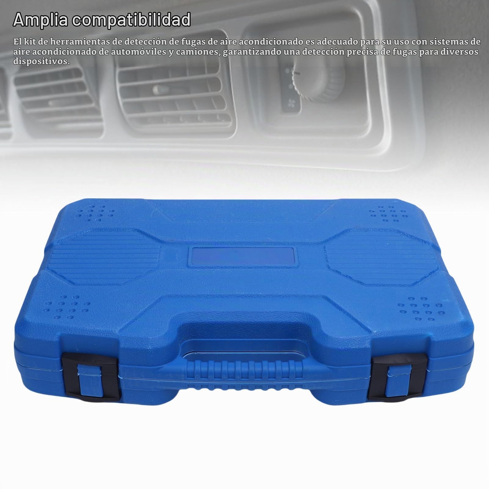 Kit de Prueba de Fuga Aire Acondicionado Automotriz, Enchufe Prueba Fuga Aire Acondicionado 56 Piezas para Autos Camión Automóvil