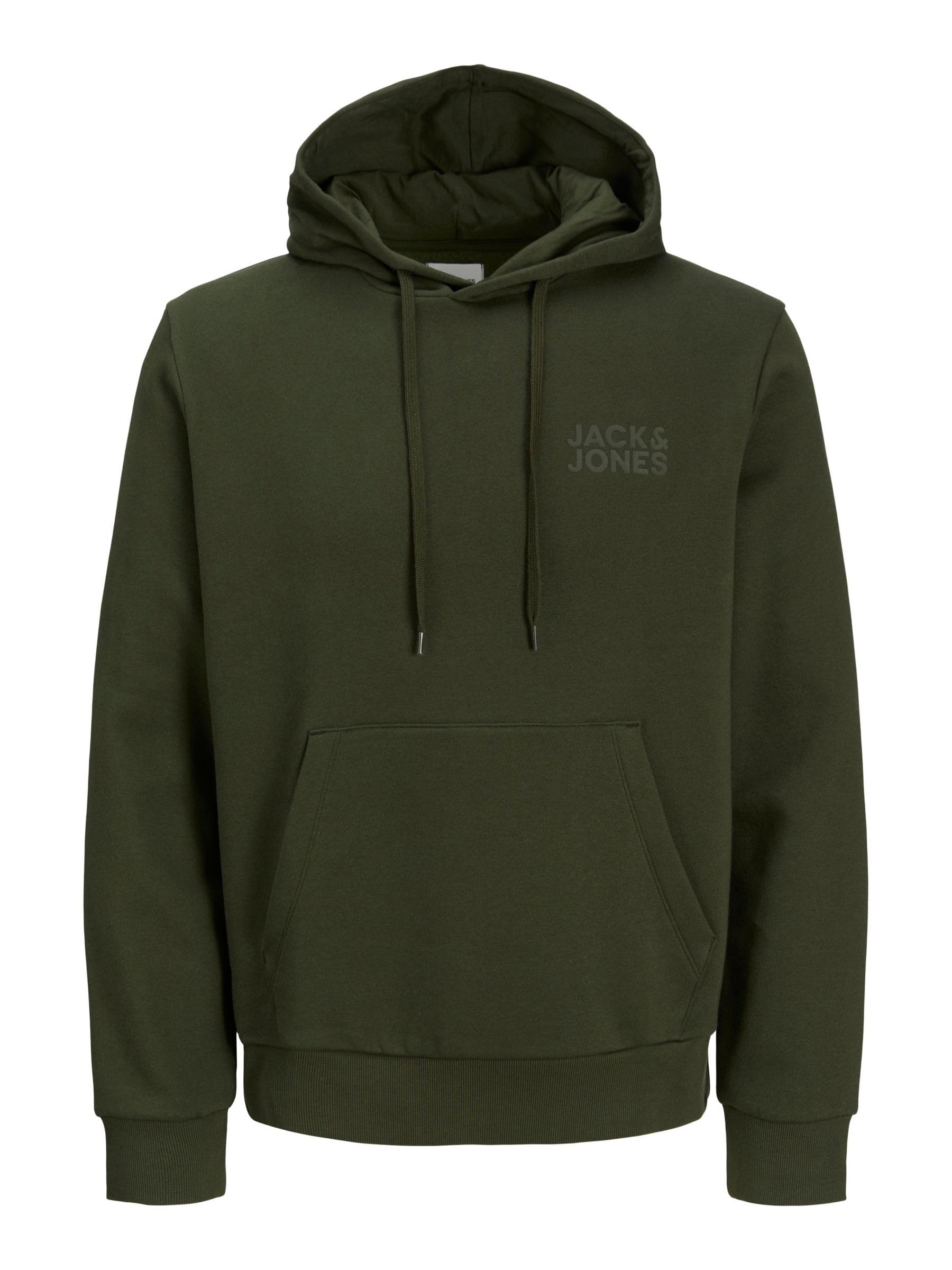 JACK & JONES Mens Jjecorp Logo Sweat Hood Noos Pls, Green (Duffel Bag), 7XL UK