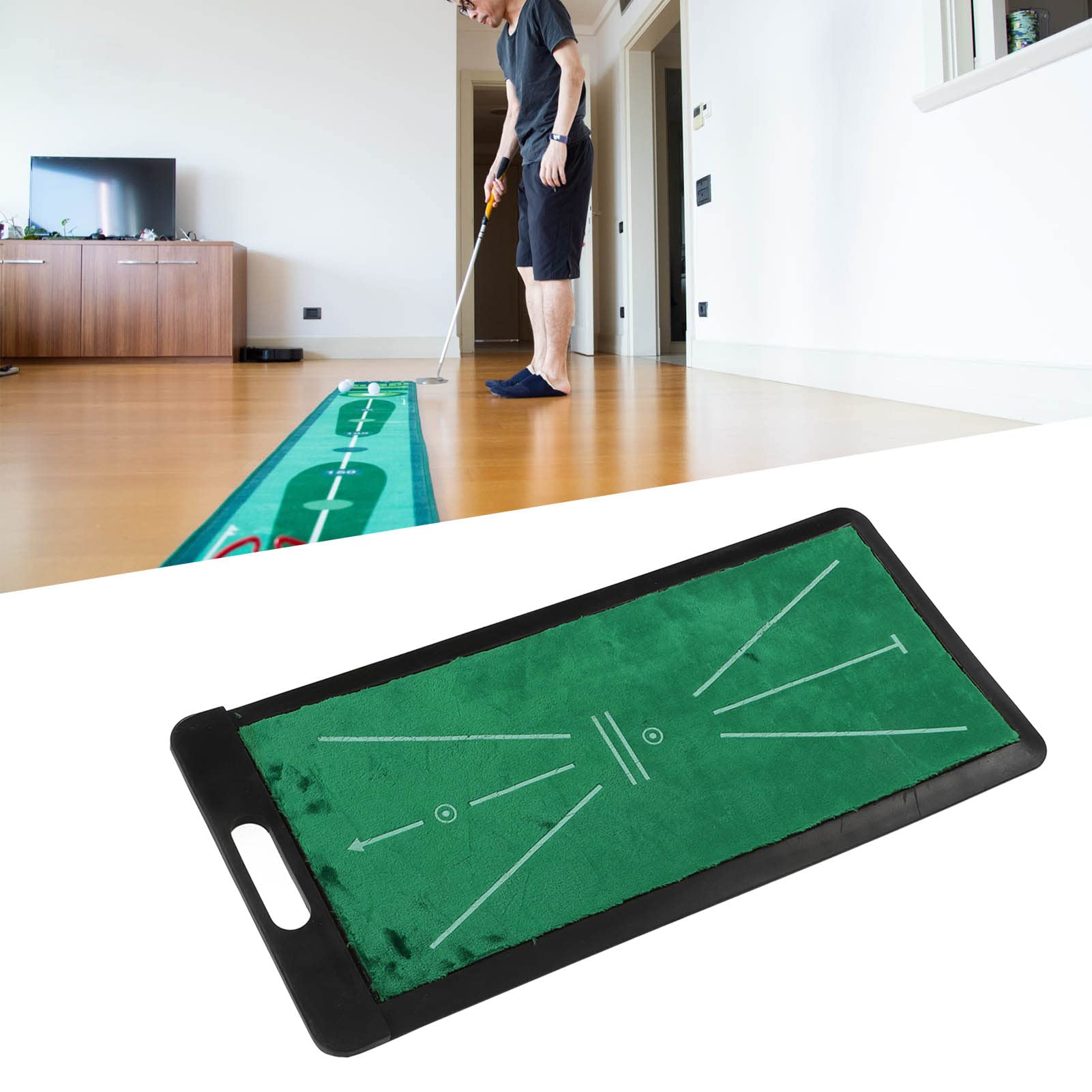 Almohadilla de detección de oscilación de Golf Tela de Terciopelo de Primera Calidad Estera para Golpear con Parte Posterior Antideslizante para práctica de Entrenamiento en