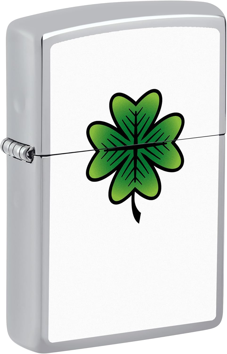 Zippo Lighter, Four Leaf Clover - High Polish Chrome 80960