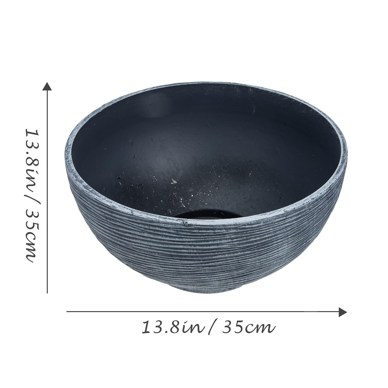 Happyyami Maceta flotante de lirio de agua, maceta hidropónica grande, cuenco para plantas de jardín, contenedor para plantas de jardín, accesorios para decoración del hogar, macetas grises
