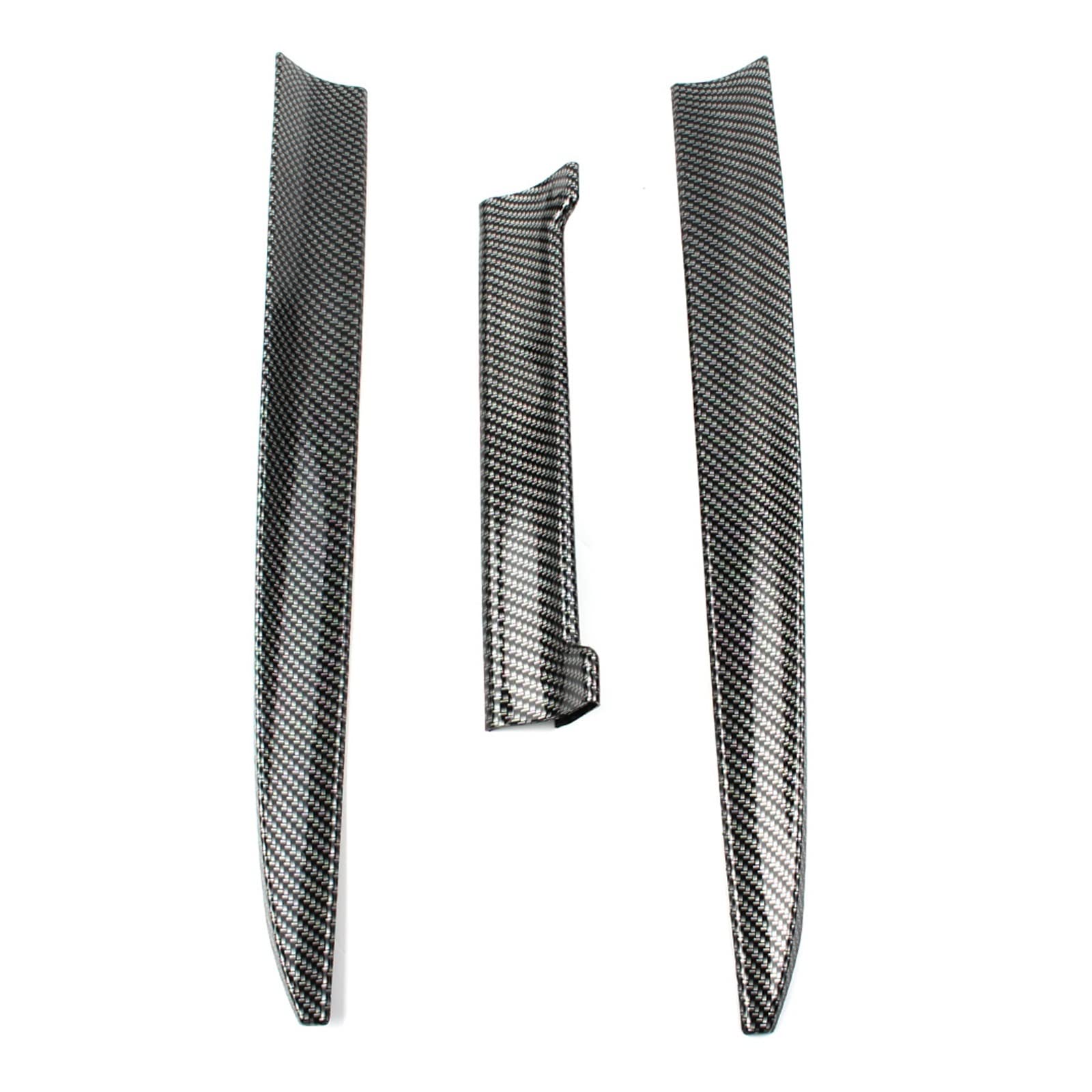 ala alerón 3 Unids/Set Fibra De Carbono Color Coche Alerón Trasero Cola Maletero Techo Labio Divisor Trim Universal