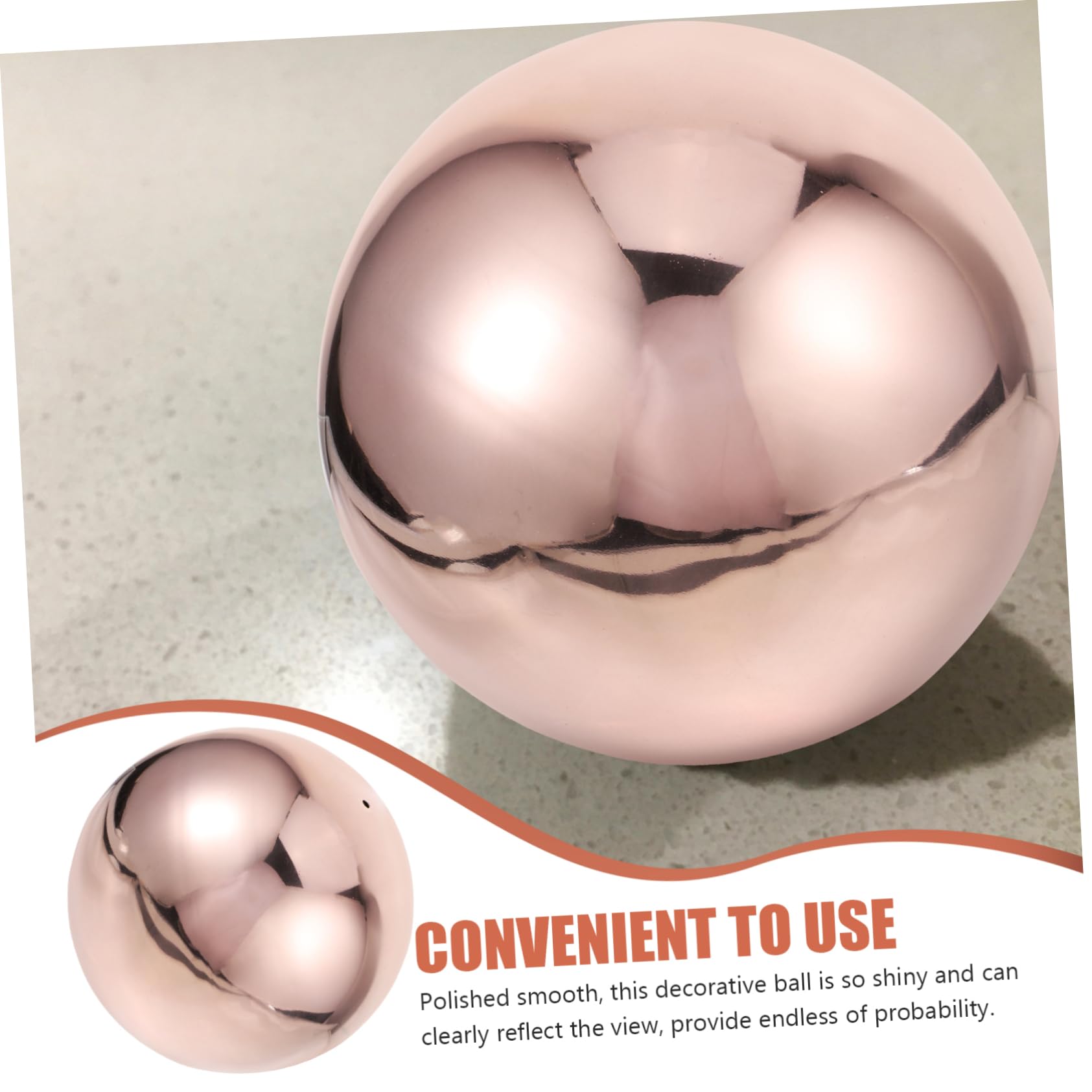 ifundom Sfera Decorativa da Giardino in Acciaio Inox, Palla Riflettente Lucida 304, per Esterni e Muro, Elegante e Resistente