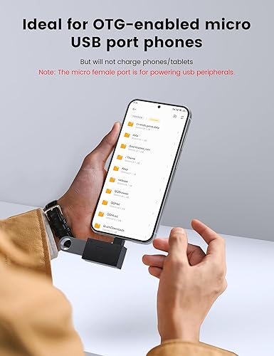 Miniatura 5 de MOGOOD Adaptador de cable OTG para Fire TV Stick 4K, memoria añadida para Fire TV Stick en ángulo izquierdo y recto Micro USB a USB OTG adaptador
