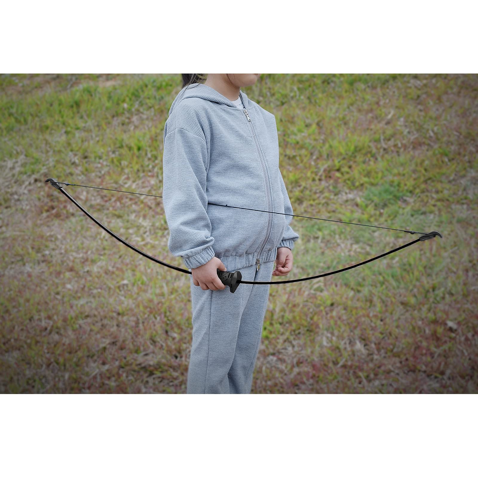 Elong Recurve Arc et Flèche Set Outdoor Jeunes Junior Tir à l'arc débutant Entraînement comprend 8 flèches, protège-bras, carquois de cible, languette pour les doigts