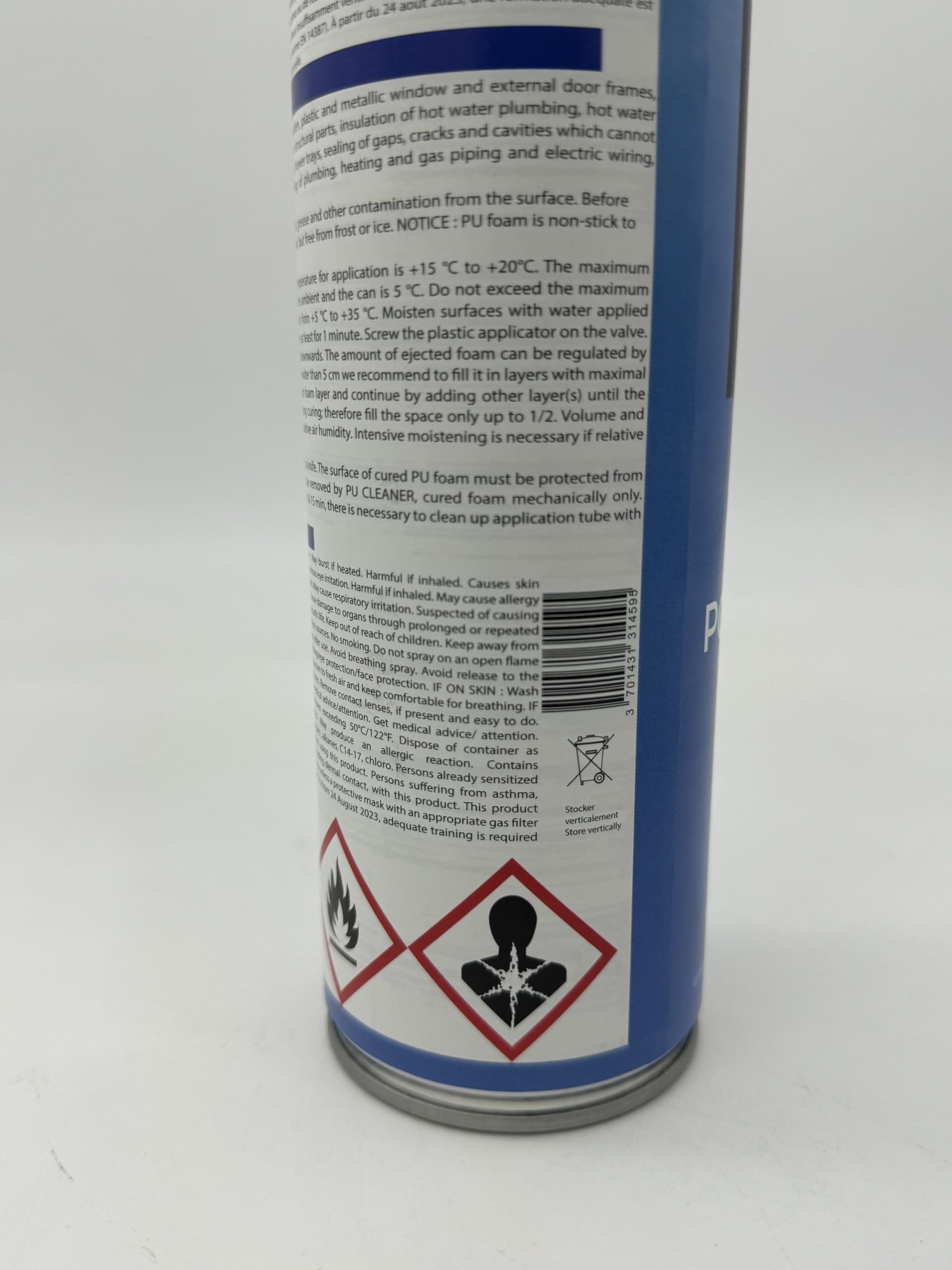 Dstock60 - Ensemble de 6 mousses expansives 750 Ml - 1 Pistolet - 1 Nettoyant mousse - Mousse polyuréthane professionnelle - Isole, colle et rebouche - Mousse pistolable - Extérieur et intérieur -