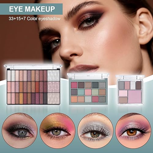 Miniatura 3 de Kit completo de maquillaje todo en uno para mujeres, juego de regalo de maquillaje para niñas y adolescentes, juego de maquillaje de viaje, kit de