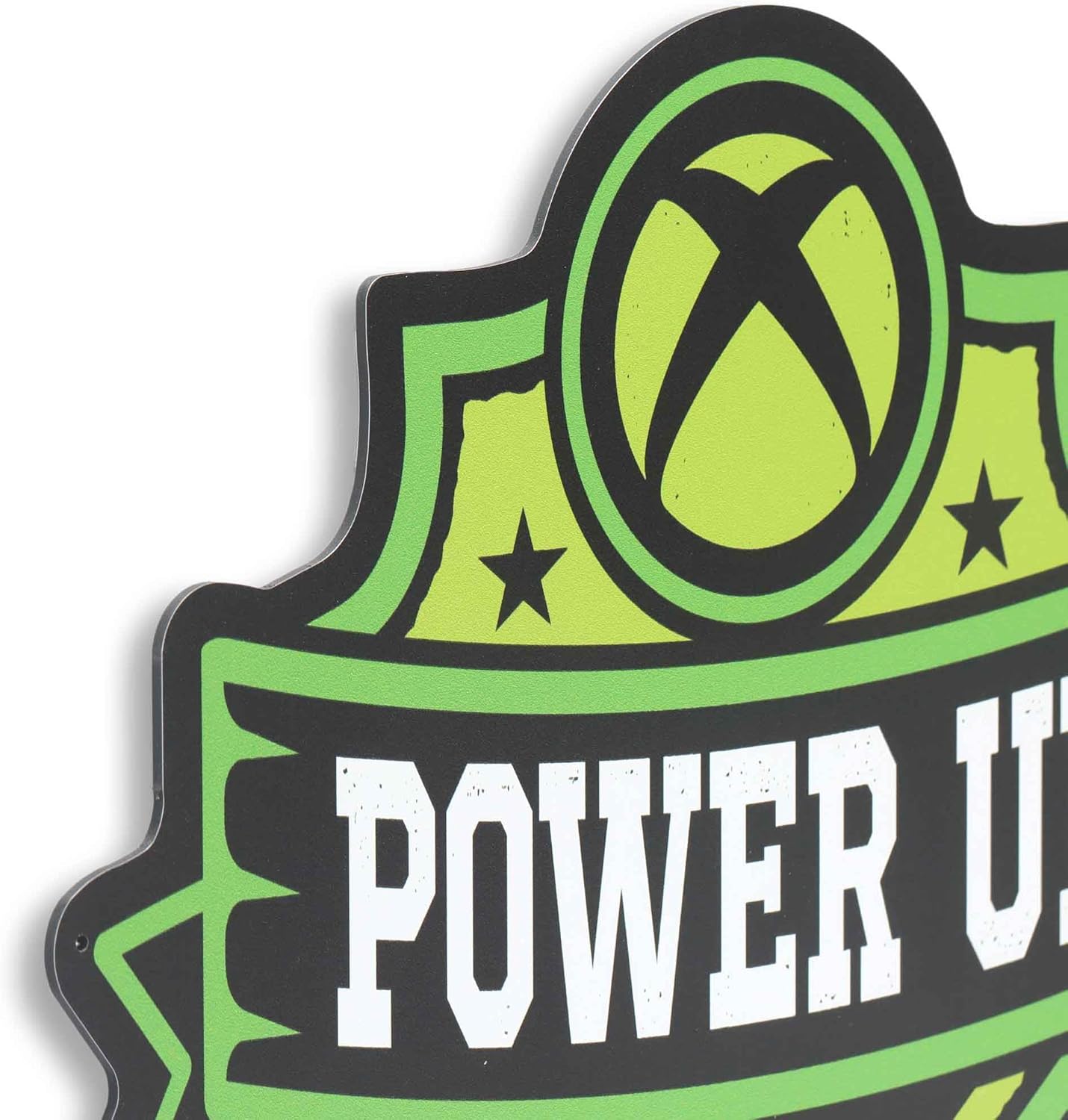 Xbox Power Up Metal Wall Decor - Iconic Xbox Sign for Man Cave or Game Room