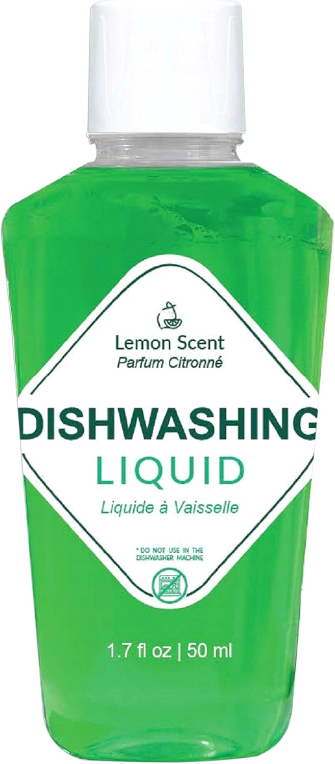 World Amenities Dishwashing Soap 1.7oz - Pack of 90 - Travel Size Liquid for Vacation Rental Dishwashers