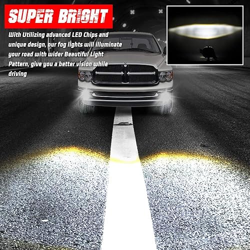 Miniatura 8 de Tugwuetlwu Luces antiniebla LED para Dodge 3 generación Ram 1500 2002-2008 Ram 25003500 Dodge Durango Pickup Truck nueva versión de repuesto faros