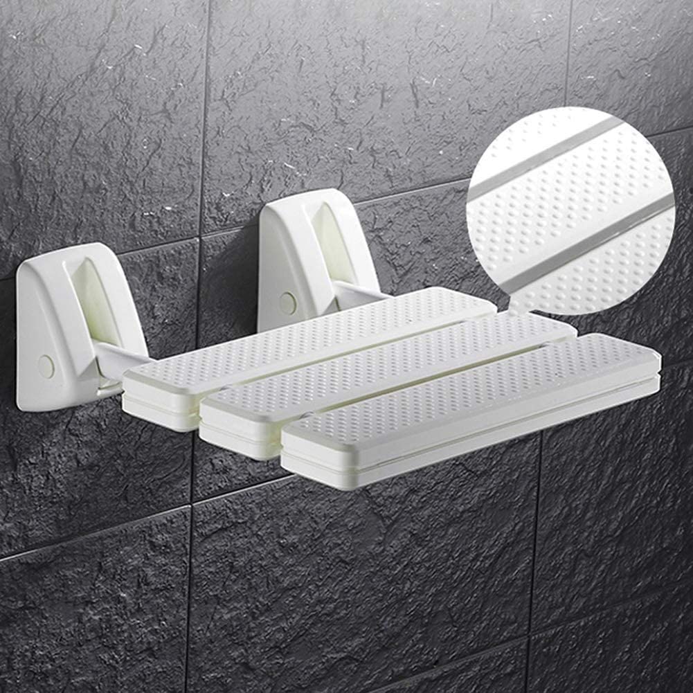 Asiento de Ducha abatible montado en la Pared Taburete de asiento de ducha plegable montado en la pared Silla de asiento de ducha plegable for baño Asiento de baño plegable con capacidad for hasta 150