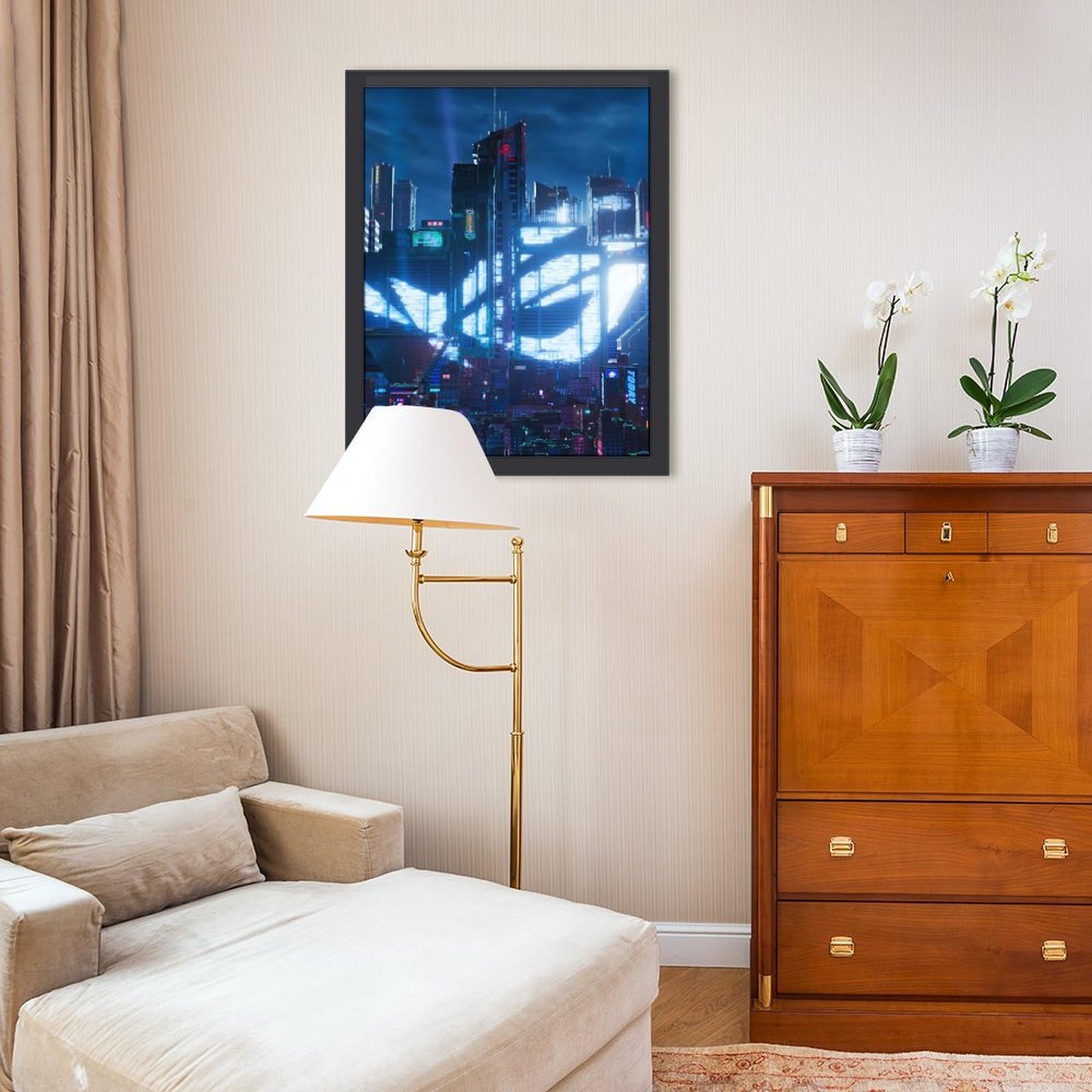 Amazon.co.jp: アートパネル 木製の枠 サイバーパンク 2077