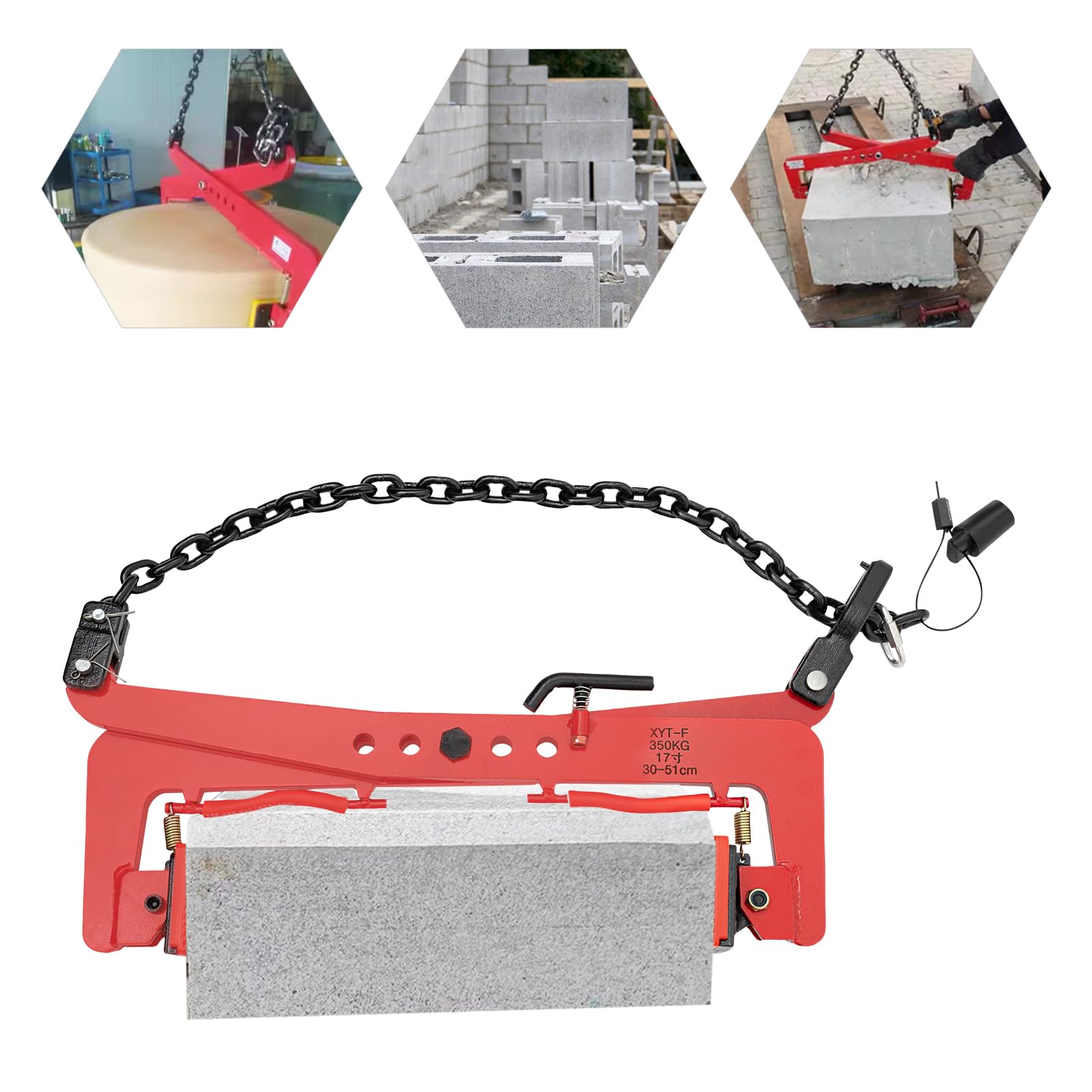 Bordstein-Versetzzange – Tragkraft 320 Kg – Verstellbar 3–8,5 Cm – Für Steine, Klinker & Pflaster – Mit Gummigriff