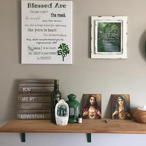 Miniatura 6 de Fuente de agua bendita católica de porcelana para la entrada del hogar, iglesia, decoración para colgar en la pared, gran regalo para la primera