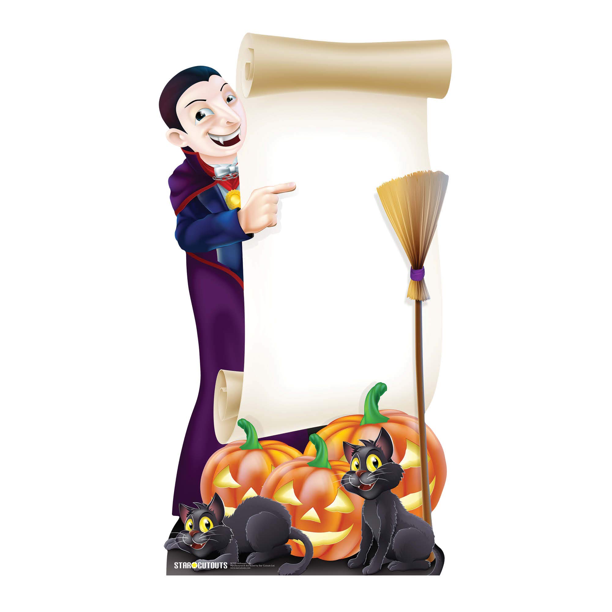Star Cutouts SC723 Halloween Sign With Vampire Cardboard Cutout Halloween Theme