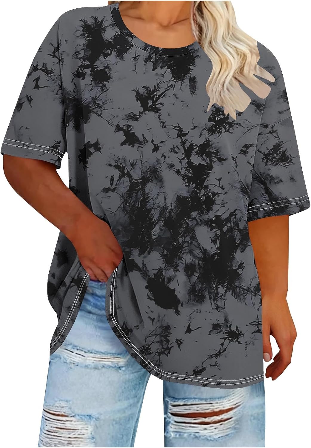 Women Summer Tops 2026 Foral Print Casual Crew Neck Plus Size Spring Beach Vacation Shirts Holiday Outfits