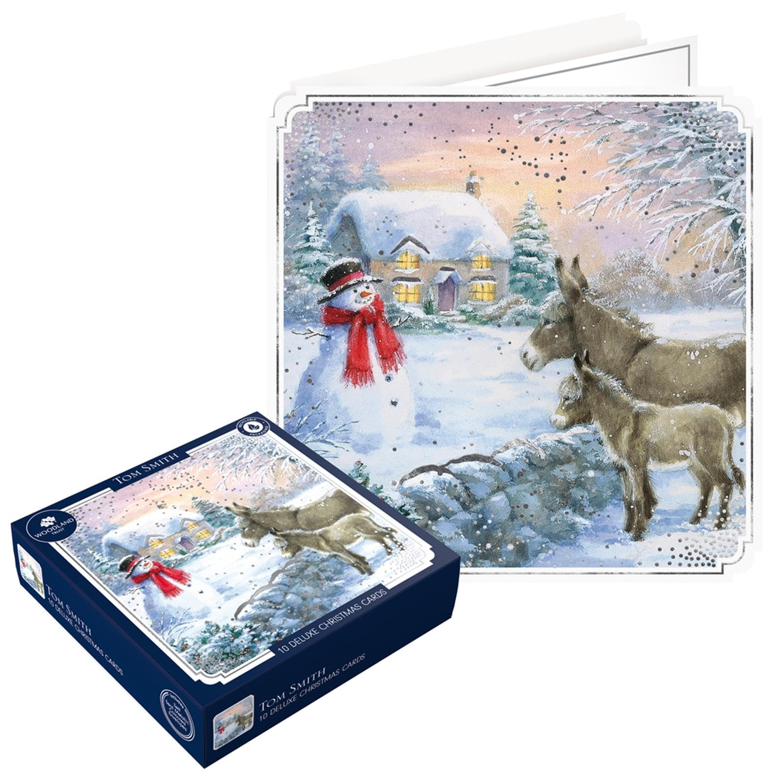 Tom Smith Weihnachtskarten – 20 Nachhaltige Grußkarten Mit Kranz & Sternen