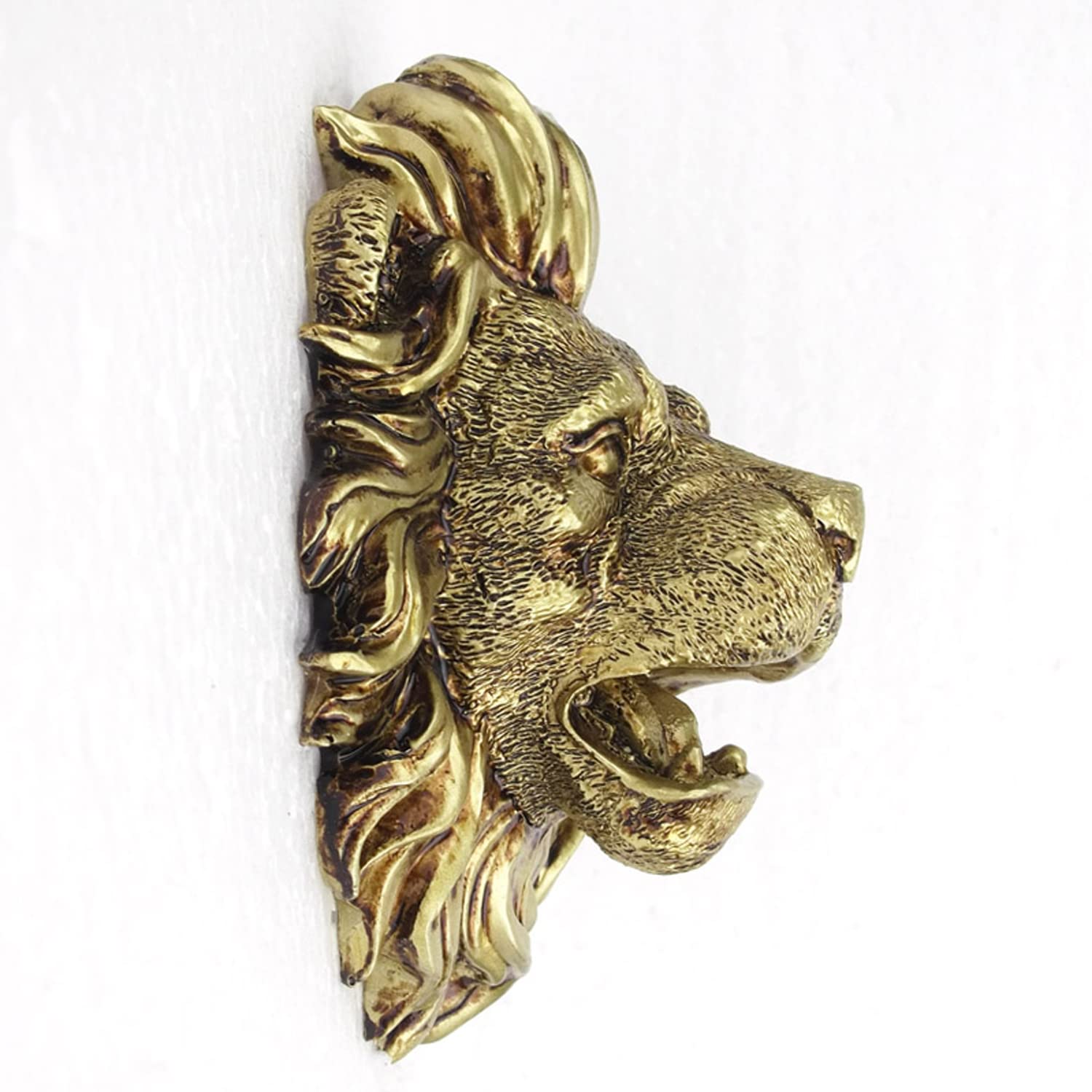 Fountain, Nozzle Head, Wall Hanging Lion Head, Resin, Arts and Crafts, Home Decoration, Landscape Water, Pool Outdoor Sculpture