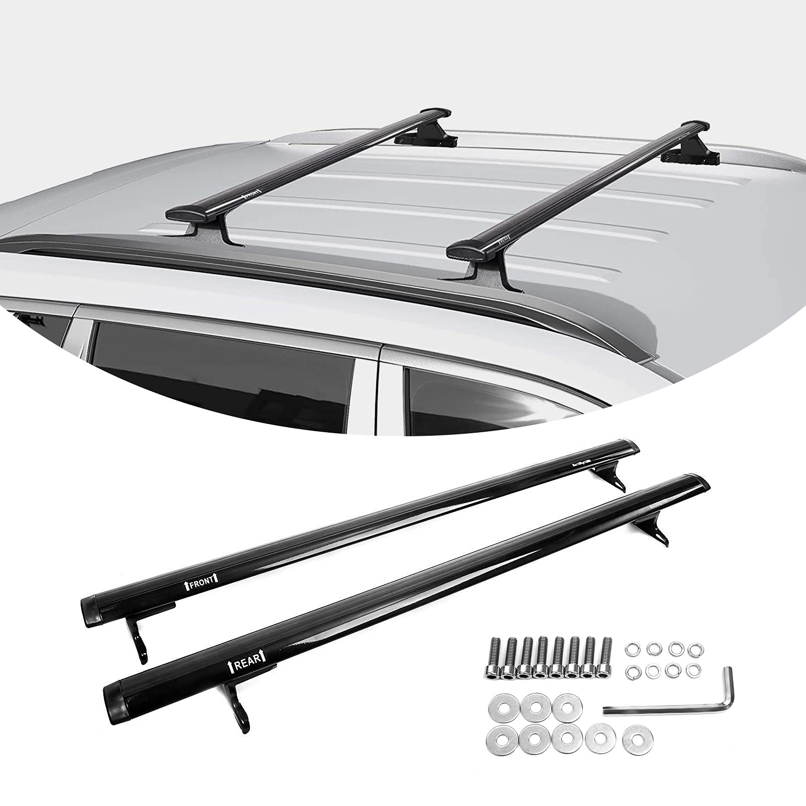 Buy PARTOL Compass Cross Bars Roof Rack Crossbar for Jeep Compass 2017