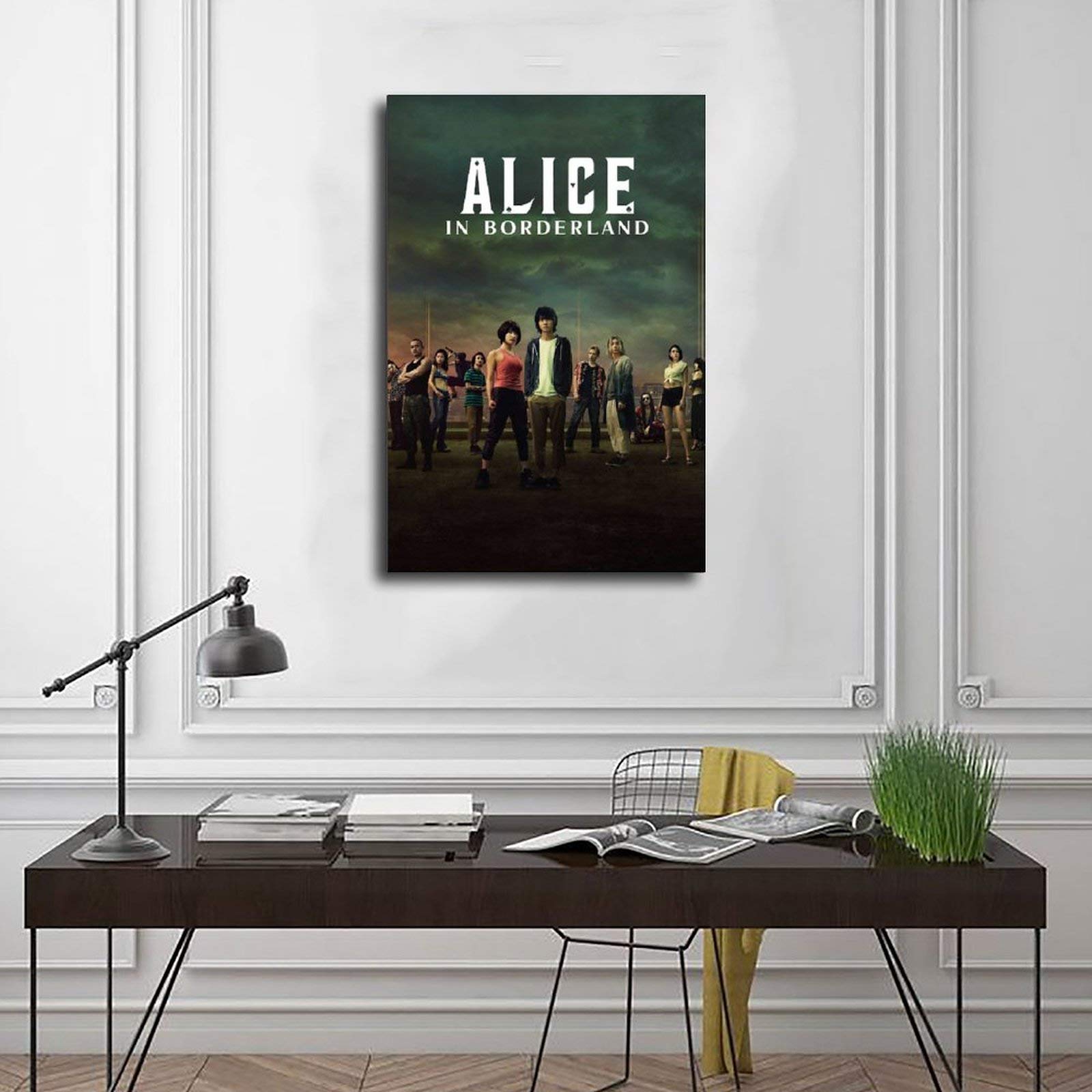 WEQYWEY Poster sur toile Alice in Borderland 2020 (6) - Décoration murale vintage avec musique et films - Décoration pour salon, chambre à coucher - 50 x 75 cm - Sans cadre