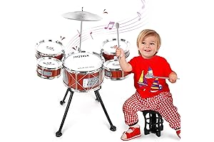 TWFRIC Toy Drum Kit for Kids 2-5: Rock the Beat!