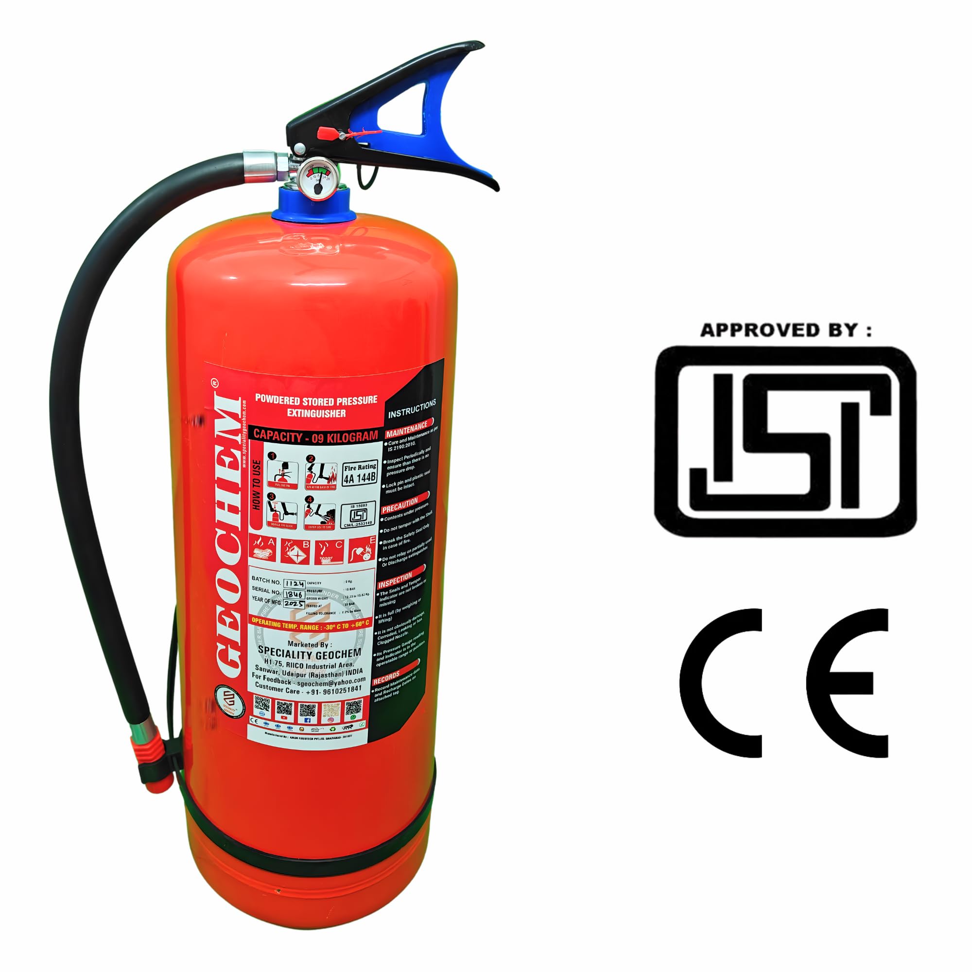 ABC Fire Extinguisher - Portable & ISI Certified -4