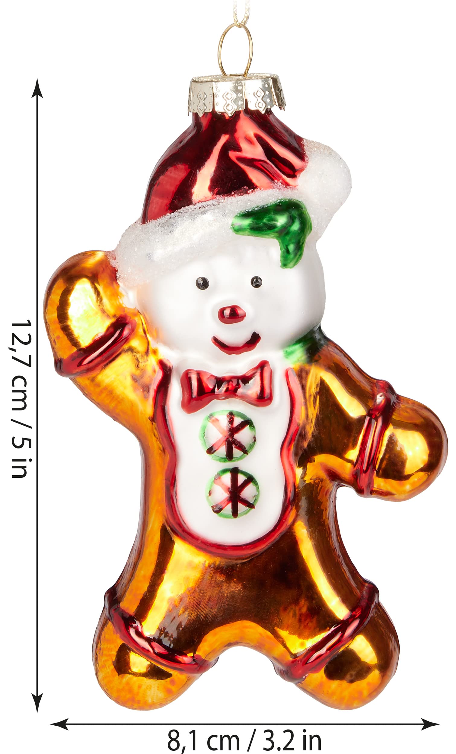 Boule De Noël En Verre Soufflée Main Motif Pizza - 8,5x11,5 Cm, Décoration De Sapin Unique, Drôle Et Originale, Cadeau Amusant - 10