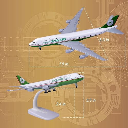 Miniatura 5 de Modelo de avión 1300 modelo de la escala del aire de EVA Boeing 747 modelo modelo modelo del avión para el regalo y la decoración