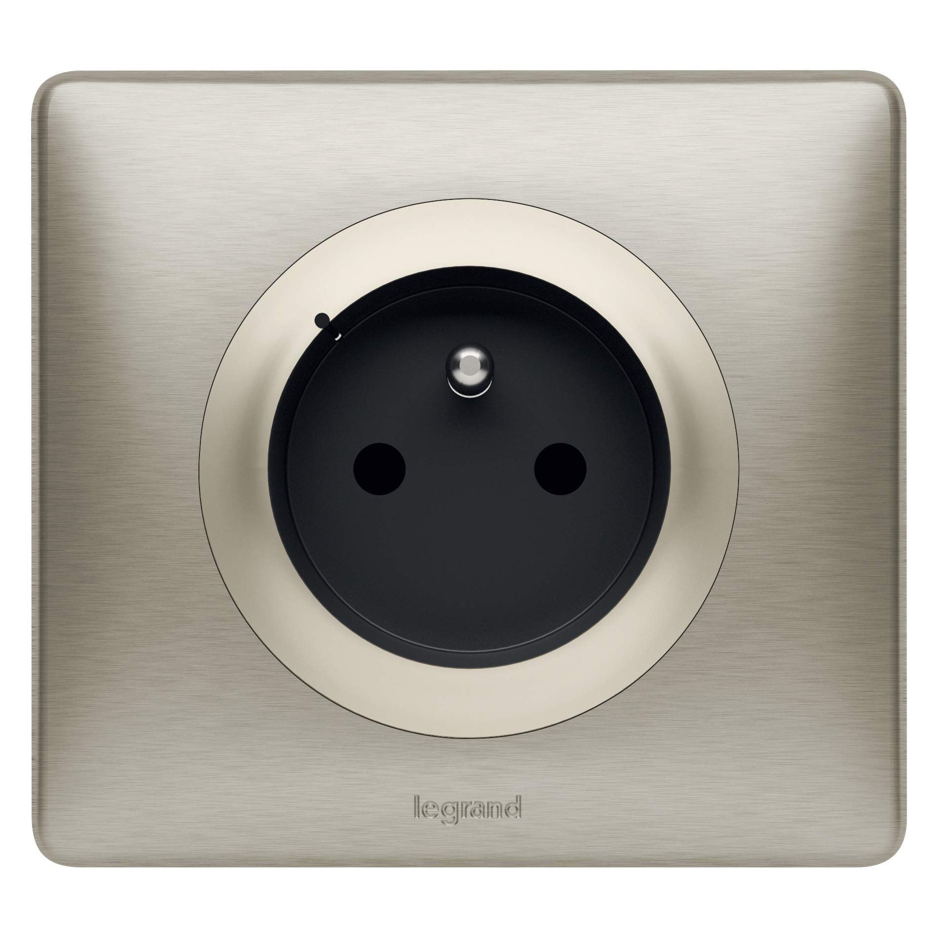 LEGRAND - Prise Murale Céliane with Netatmo - Prise Connectée 16A pour Pose Encastrée ou en Saillie - Fabriqué En France - Métal Titane