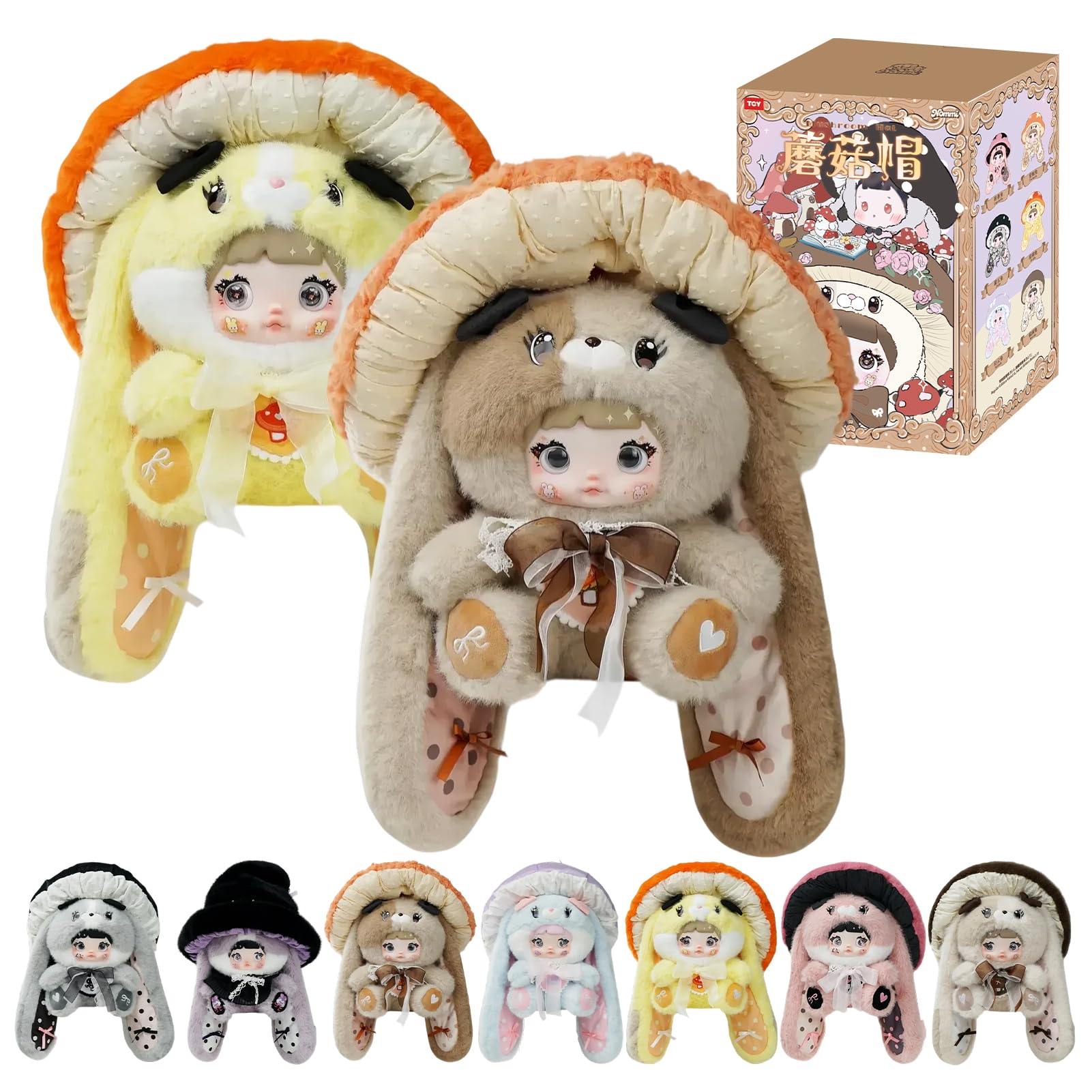 TOP TOY × Nommi "Mushroom Hat 400%" Series Plush Toy【1 Piece】Gacha Gacha Blind Box Figure Plastic Model Premium Sofubi Toy Birthday Present Original Character Christmas Gift Collector's Item : Toys & 
