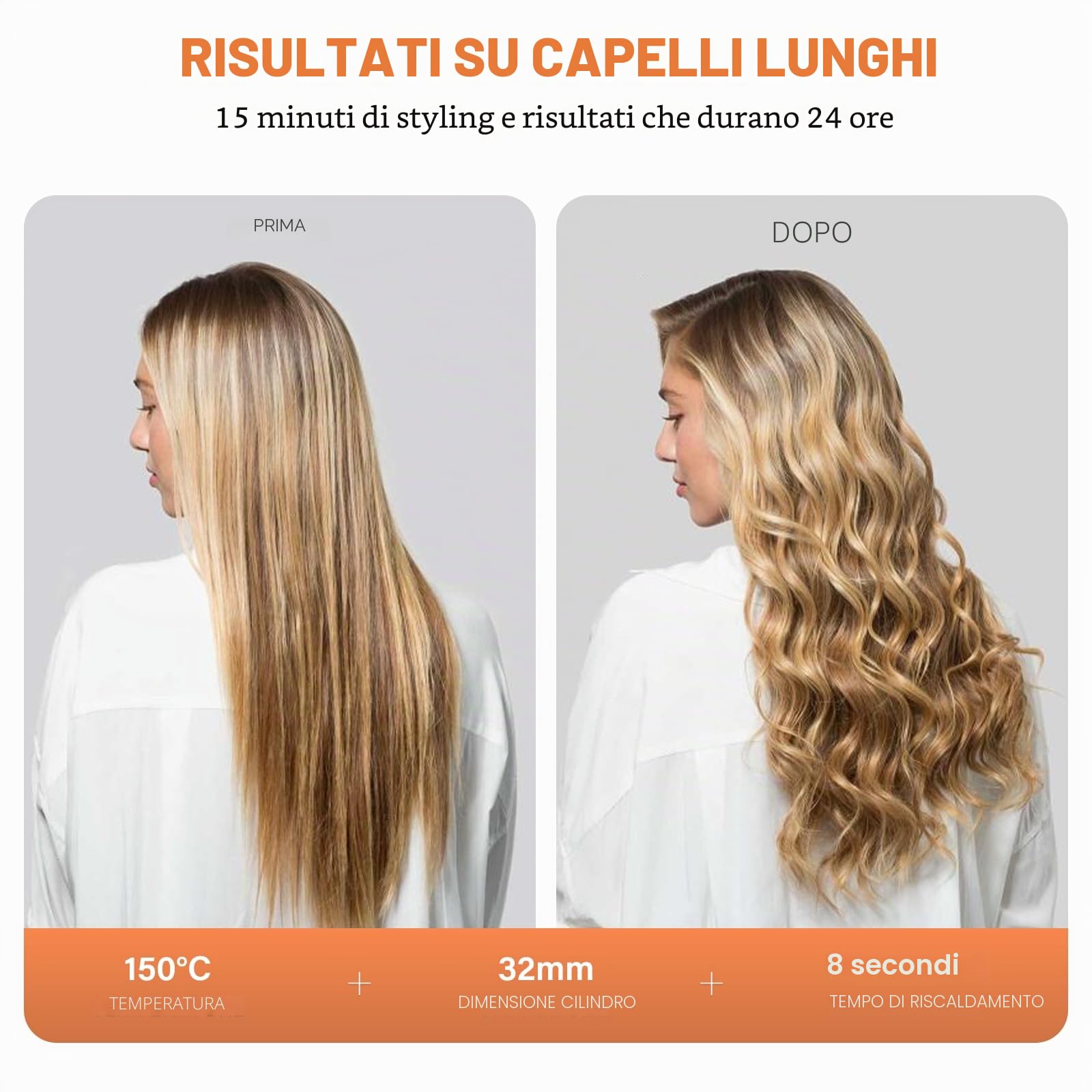 Janelove Ferro Arricciacapelli 5 in 1, Professionale Ceramica Arricciacapelli Set, 25mm 32mm Ferro Arricciacapelli Per Capelli Lunghi o Corti - 2 Temperatura Regolabile