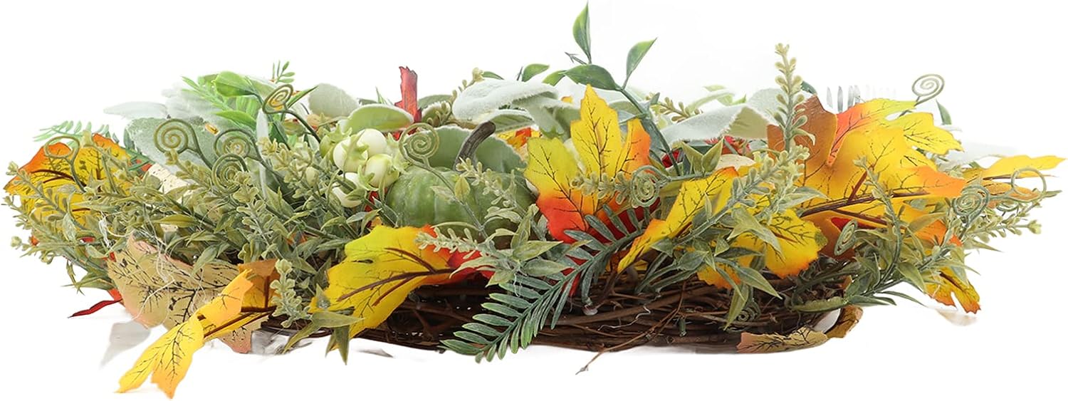 Pumpkin Wreath Hanger Handing Home Decor Halloween Thanksgiving 45cm