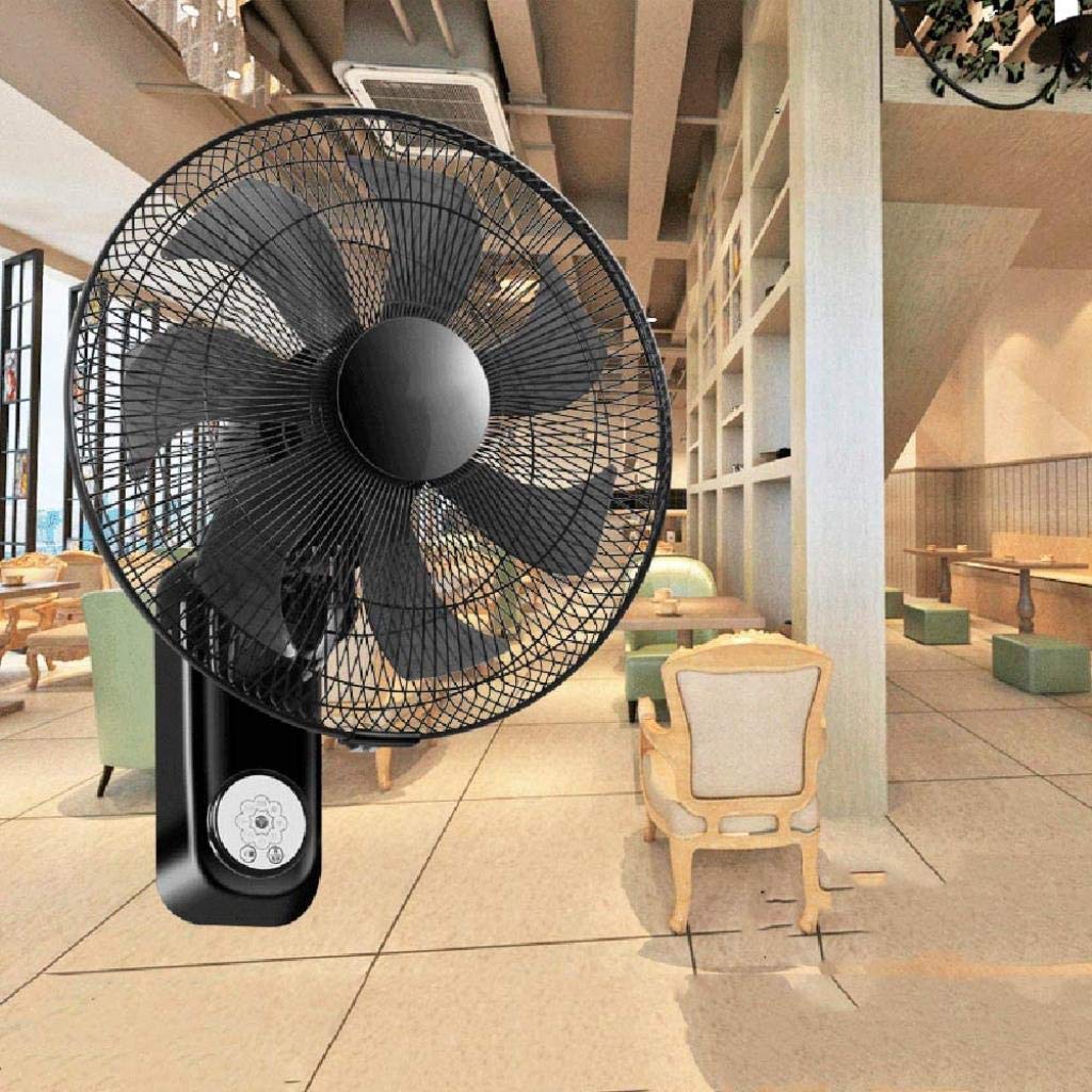 Ventilador Industrial de Pared con inclinación Ajustable, 16 Pulgadas, Giro de 90°, con Control Remoto y Cable, de bajo Consumo y silencioso, Ideal para oficinas, Industria y hogar.