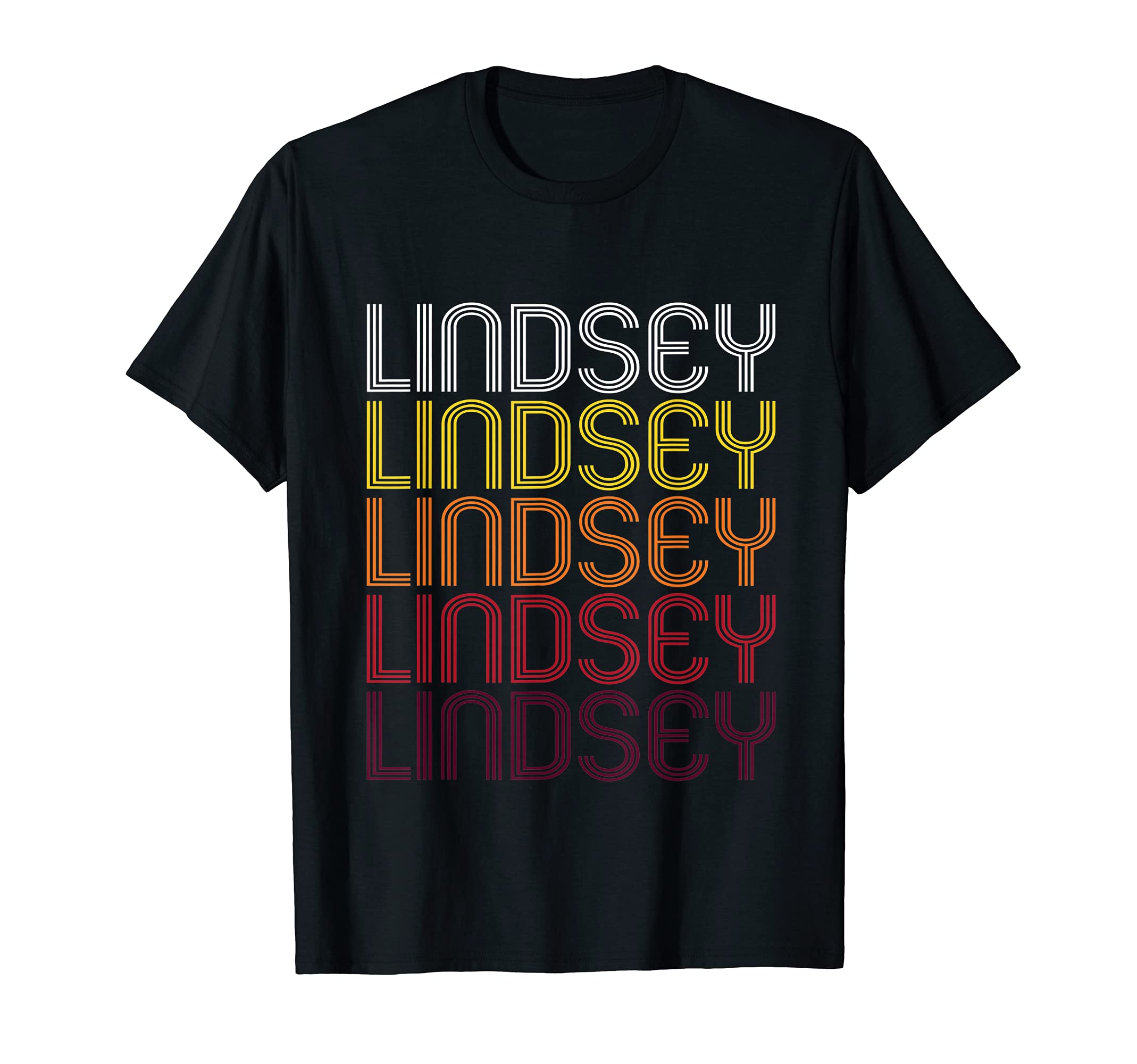 Lindsey Retro Wordmark Pattern - Vintage Style T-shirt
