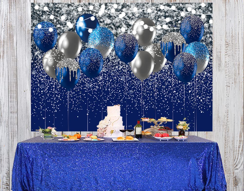 CHAIYA Fotohintergrund Vinyl – 2,8 X 1,8 M, Blau, Für Fotos Von Familie, Geburtstag, Abschlussfeiern