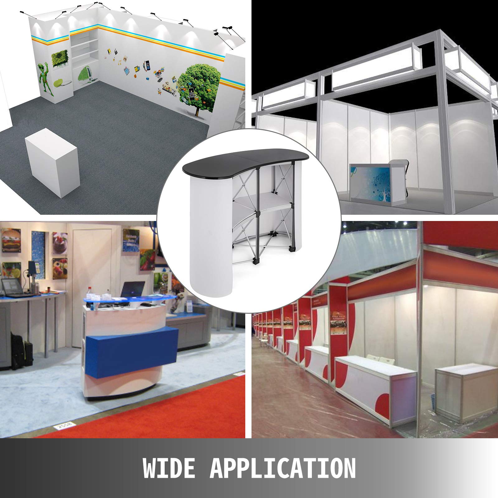 51x38.5 Pouce Portable Pop Up Salon D'exposition Affichage Comptoir Promotion Podium Table Stand avec Mur Carry Sacs Assurer la Stabilité