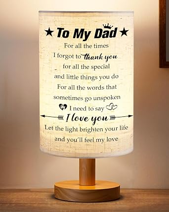 SOUHONEY Dad Gifts, Table Lamp for Dad Birthday Gifts from Daughter | Gifts for Daddy Father from Daughter Son, Fathers Day Christmas Birthday Gifts for Daddy, Dad Lamp for Bedroom Decor
