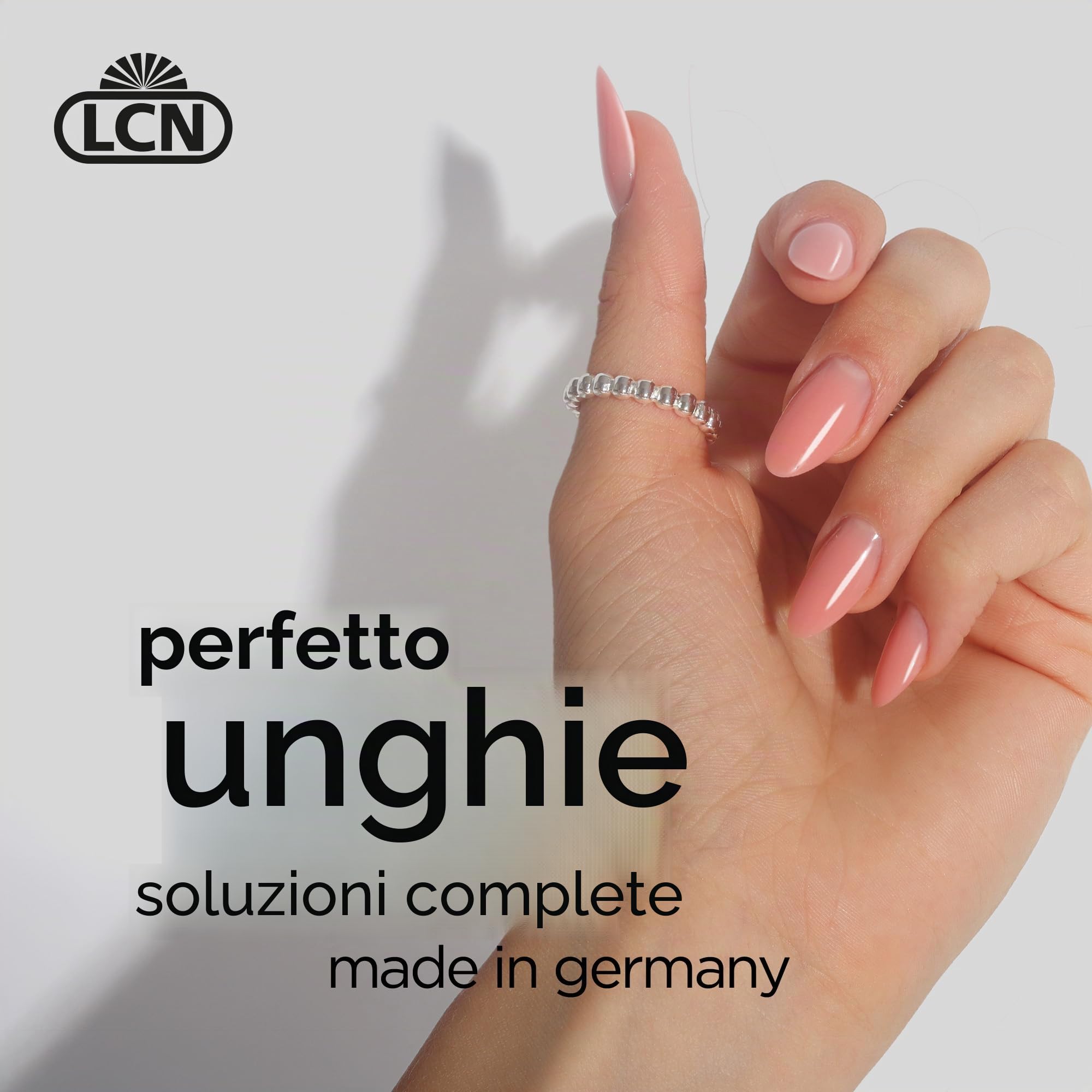 LCN Set di base in gel UV, set per nail art per principianti per unghie in gel, pacchetto completo per unghie perfette, con lampada LED UV, vegano, privo di acidi e HEMA
