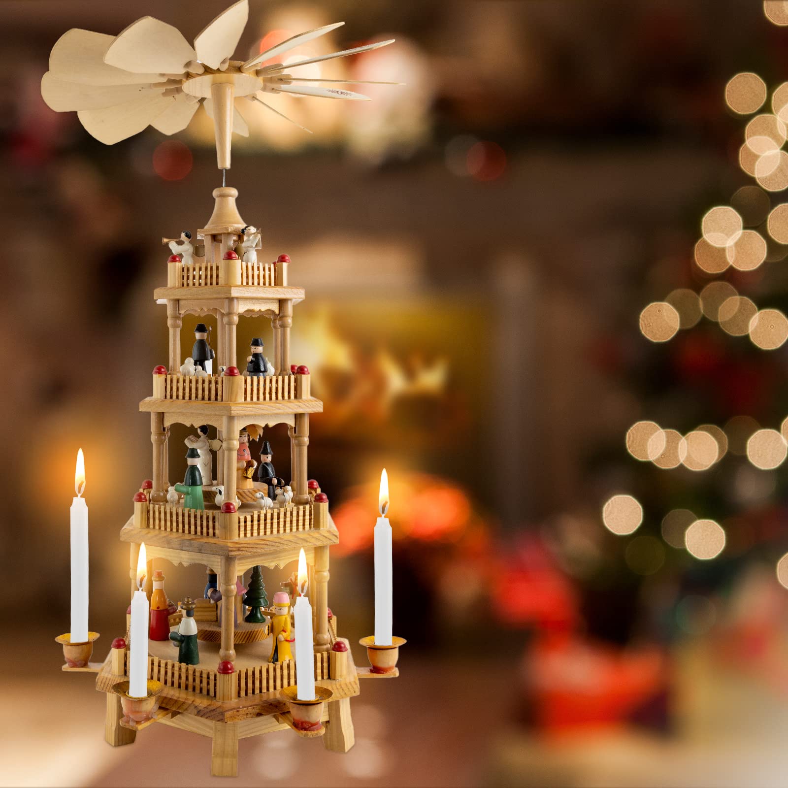 Amazon.co.jp: クリスマスツリー エンジェルチャイム デコレーション