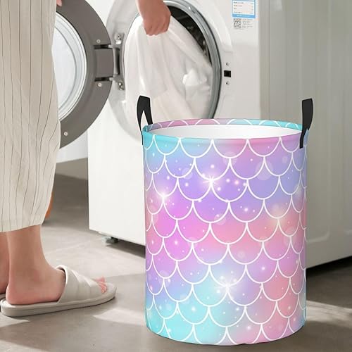 Miniatura 10 de Cesta de lavandería de Halloween, canasta grande plegable con asas, cesta de almacenamiento redonda de fácil transporte, canasta de ropa sucia,