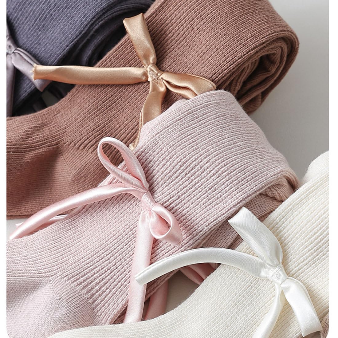 Baby-Mädchen-Strumpfhose, Zopfstrick-Strumpfhose mit Schleife, nahtlose Netz-Leggings, Strümpfe, Säuglings-Baumwoll-Strumpfhose