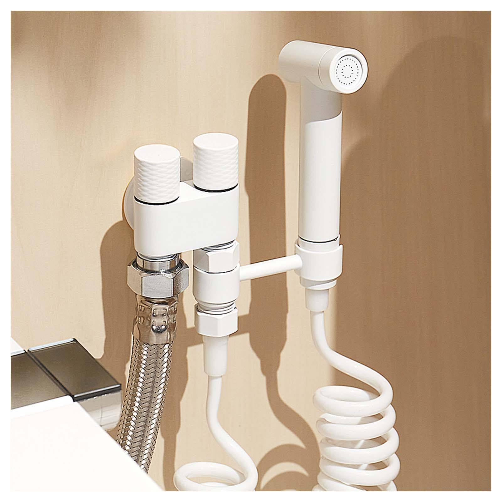 Ducha Bidet Latón Evita Fugas con Válvula de Retención e Inodoro Blanco 3m