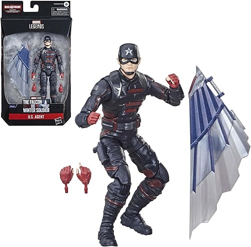 Miniatura 1 de Marvel Legends Series Avengers - Figura de acción de 6 pulgadas, agente estadounidense y 2 accesorios, para niños a partir de 4 años